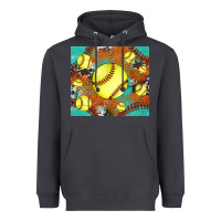 Smoke softball cowhide turquoise glitter tumbler Heavyweight Hoodie - Jasminsmagicworld