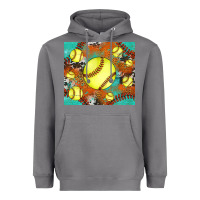 Storm softball cowhide turquoise glitter tumbler Heavyweight Hoodie - Jasminsmagicworld