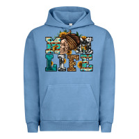 Pigment Pebble Blue western momlife skull with bandana Urban Hoodie - Jasminsmagicworld