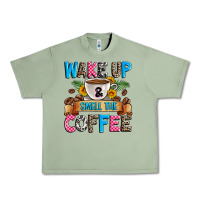 Oil Green wake up and smell the coffee Urban Heavy Tee - Zillion Design Studio