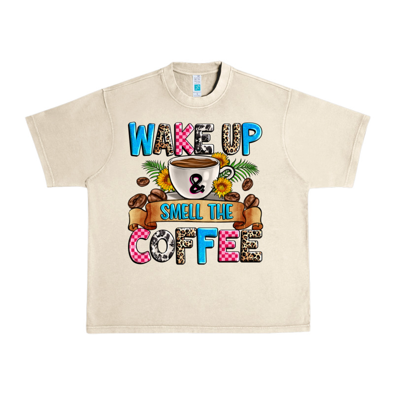 Wake Up And Smell The Coffee Urban Heavy Tee by Zillion Design Studio | Teevron