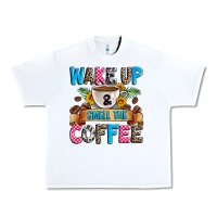 White wake up and smell the coffee Urban Heavy Tee - Zillion Design Studio
