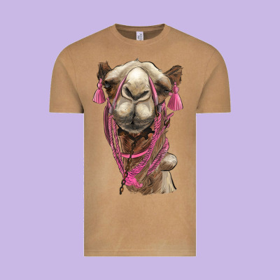 Camel Vintage Tee Designed By Barkaloodesign