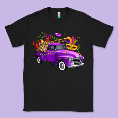 Mardi Gras Truck King's Cake Classic Tee Designed By Fadigitalartstudio