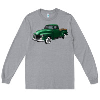 Heather Grey western green truck right 34 view Long Sleeve Tee - FaDigitalArtStudio