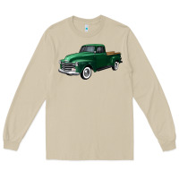 Mushroom western green truck right 34 view Long Sleeve Tee - FaDigitalArtStudio