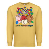 Antique Gold take me out to the ballgame  autism baseball Premium Sweatshirt - MaliasSmallBusiness