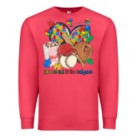 Cardinal take me out to the ballgame  autism baseball Premium Sweatshirt - MaliasSmallBusiness