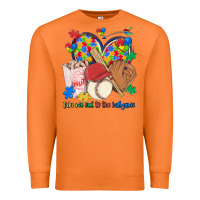 Carrot take me out to the ballgame  autism baseball Premium Sweatshirt - MaliasSmallBusiness