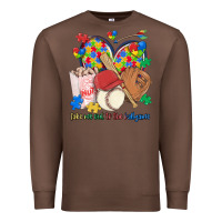 Chestnut take me out to the ballgame  autism baseball Premium Sweatshirt - MaliasSmallBusiness