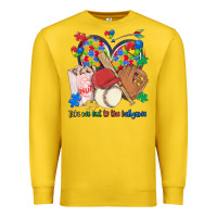 Lemon take me out to the ballgame  autism baseball Premium Sweatshirt - MaliasSmallBusiness