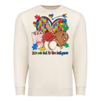 Sandshell take me out to the ballgame  autism baseball Premium Sweatshirt - MaliasSmallBusiness