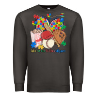 Smoke take me out to the ballgame  autism baseball Premium Sweatshirt - MaliasSmallBusiness