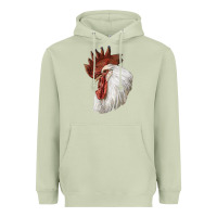 Matcha Leghorn Rooster Head Heavyweight Hoodie - LillyAllenDesigns