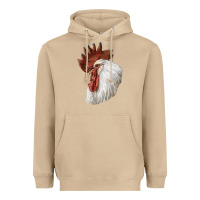 Mushroom Leghorn Rooster Head Heavyweight Hoodie - LillyAllenDesigns