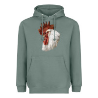 Sage Leghorn Rooster Head Heavyweight Hoodie - LillyAllenDesigns