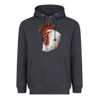 Smoke Leghorn Rooster Head Heavyweight Hoodie - LillyAllenDesigns