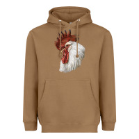 Toasted Coconut Leghorn Rooster Head Heavyweight Hoodie - LillyAllenDesigns