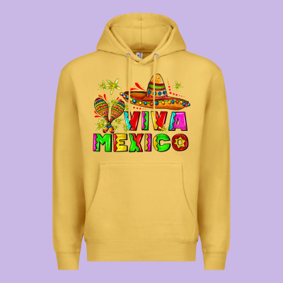 Viva Mexico Premium Hoodie Designed By Adodesignshop