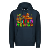 Navy viva mexico Premium Hoodie - AdoDesignShop