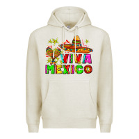 Oatmeal Heather viva mexico Premium Hoodie - AdoDesignShop