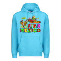 Ocean Blue viva mexico Premium Hoodie - AdoDesignShop