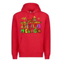 Red viva mexico Premium Hoodie - AdoDesignShop