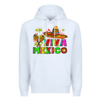 White viva mexico Premium Hoodie - AdoDesignShop