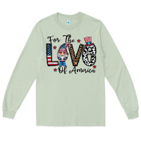 Matcha for the lovee of america gnome Long Sleeve Tee - CowhideDigitalArt