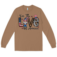 Toasted Coconut for the lovee of america gnome Long Sleeve Tee - CowhideDigitalArt