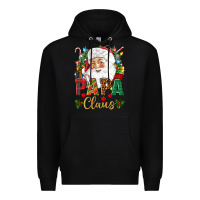 Black Papa Claus Christmas Premium Hoodie - NancyCooperArtShop