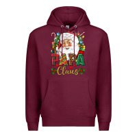 Burgundy Papa Claus Christmas Premium Hoodie - NancyCooperArtShop