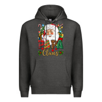 Charcoal Heather Papa Claus Christmas Premium Hoodie - NancyCooperArtShop