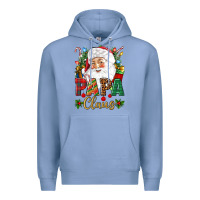 Colony Blue Papa Claus Christmas Premium Hoodie - NancyCooperArtShop