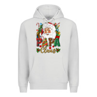 Dove Grey Papa Claus Christmas Premium Hoodie - NancyCooperArtShop