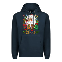 Navy Papa Claus Christmas Premium Hoodie - NancyCooperArtShop