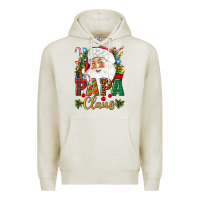 Oatmeal Heather Papa Claus Christmas Premium Hoodie - NancyCooperArtShop