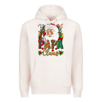 Pale Pink Papa Claus Christmas Premium Hoodie - NancyCooperArtShop