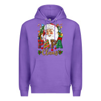 Purple Papa Claus Christmas Premium Hoodie - NancyCooperArtShop