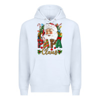 White Papa Claus Christmas Premium Hoodie - NancyCooperArtShop