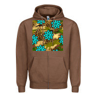Chestnut camouflage leopard gemstone seamless pattern Zipper Hoodie - BundleAndBundleShop