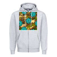Heather Grey camouflage leopard gemstone seamless pattern Zipper Hoodie - BundleAndBundleShop