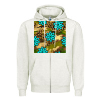 Oatmeal Heather camouflage leopard gemstone seamless pattern Zipper Hoodie - BundleAndBundleShop