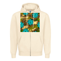 Sandshell camouflage leopard gemstone seamless pattern Zipper Hoodie - BundleAndBundleShop