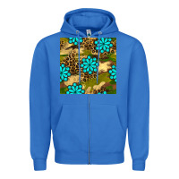 True Royal camouflage leopard gemstone seamless pattern Zipper Hoodie - BundleAndBundleShop