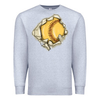 Heather Grey softball Premium Sweatshirt - MaliasSmallBusiness