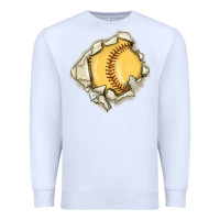 White softball Premium Sweatshirt - MaliasSmallBusiness