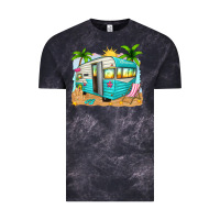 Cloud Black summer caravan Vintage Tee - texasbilliewilder