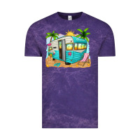 Cloud Purple summer caravan Vintage Tee - texasbilliewilder