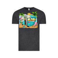 Vintage Black summer caravan Vintage Tee - texasbilliewilder